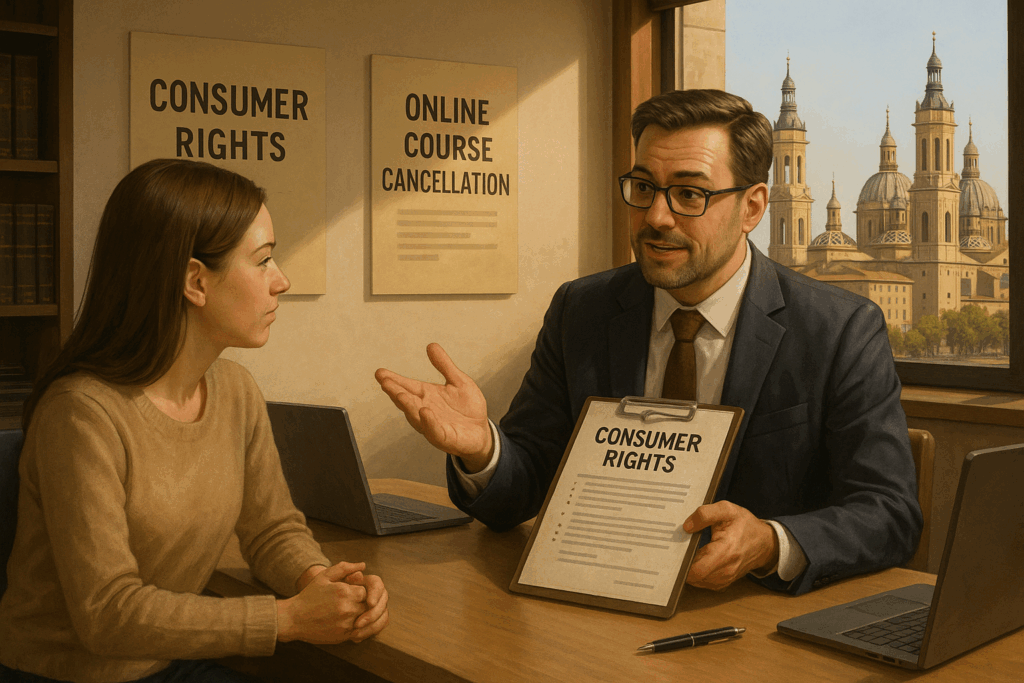 Cancelar contrato academia online en Zaragoza: 3 claves legales