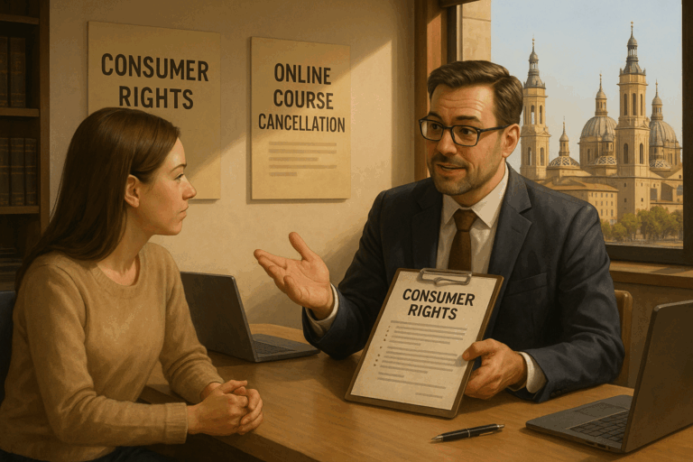 Cancelar contrato academia online en Zaragoza: 3 claves legales